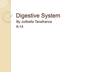 Digestive System By Julibella Tanafranca 8-14 