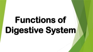Functions of
Digestive System
 