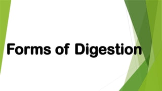 Forms of Digestion
 