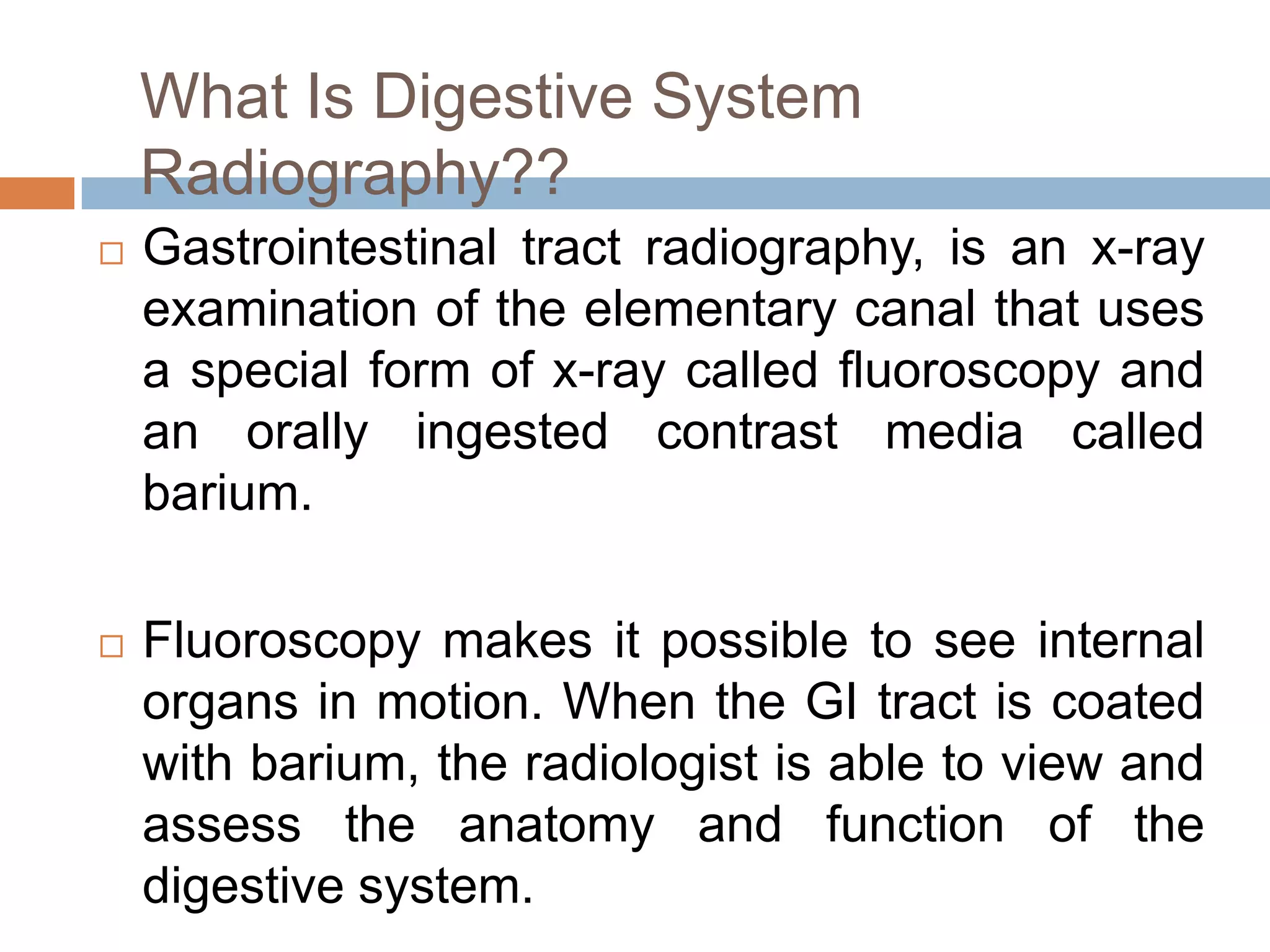 Digestive system radiography | PPSX