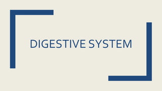 DIGESTIVE SYSTEM
 