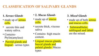 Mucous Classification Digestive System - SALIVARY GLAND & Functional Anatomy of Oral cavity .pptx