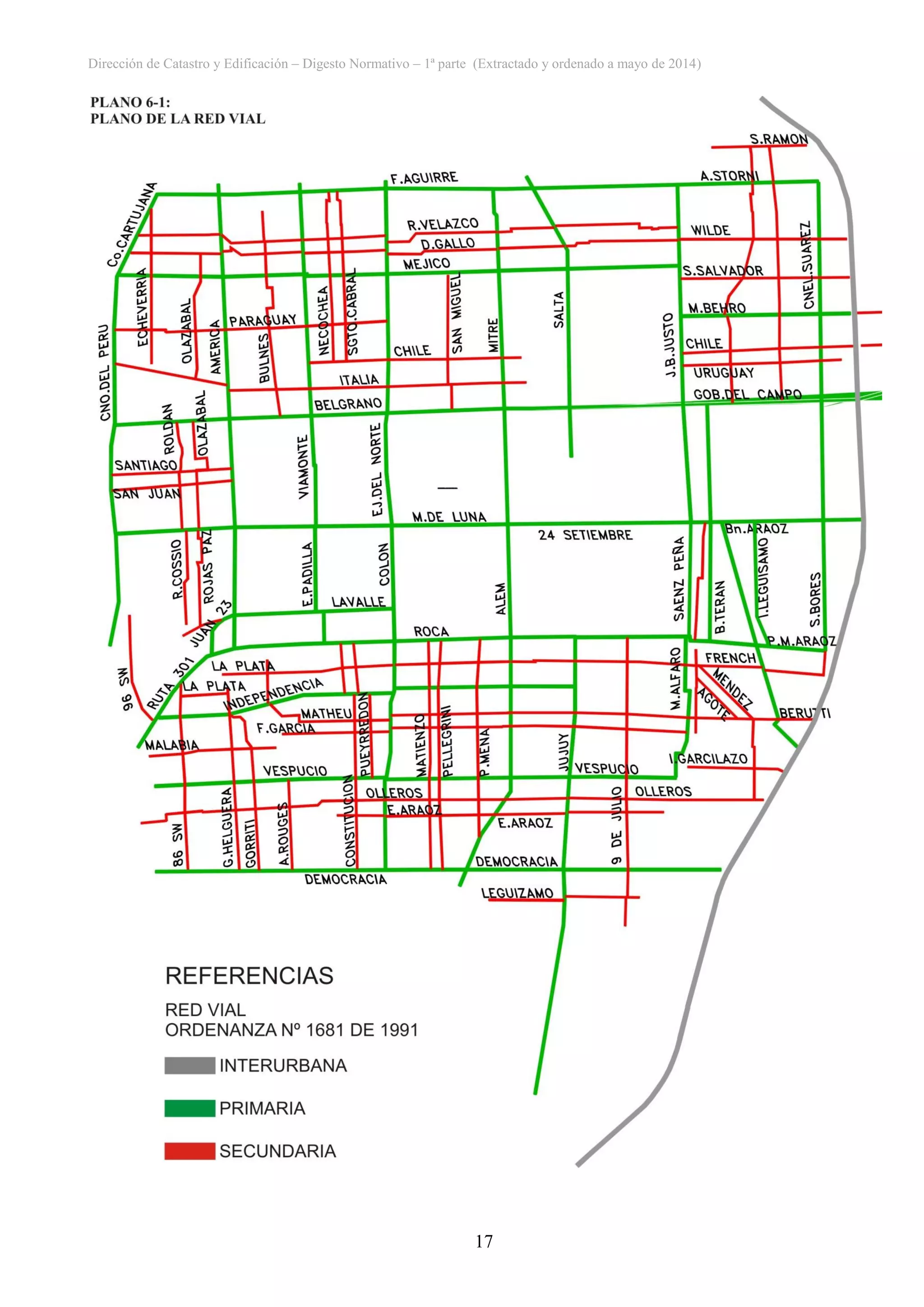 Dirección de Catastro y Edificación – Digesto Normativo – 1ª parte (Extractado y ordenado a mayo de 2014)
17
 