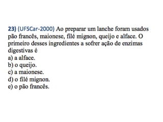 EXERCÍCIOS SISTEMA DIGESTÓRIO