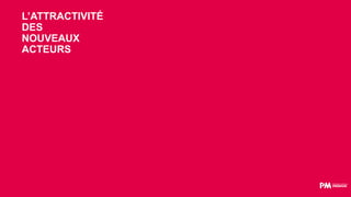 L’ATTRACTIVITÉ
DES
NOUVEAUX
ACTEURS
 