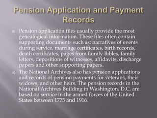 War Registration RecordsCan give a lot of information: Full nameResidenceDate and place of birthAgeName of person to contactUsually next of kin