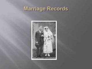 Marriage Records