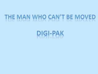 The Man Who Can’t Be Moved Digi-Pak 