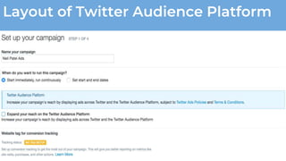 Layout of Twitter Audience Platform
 
