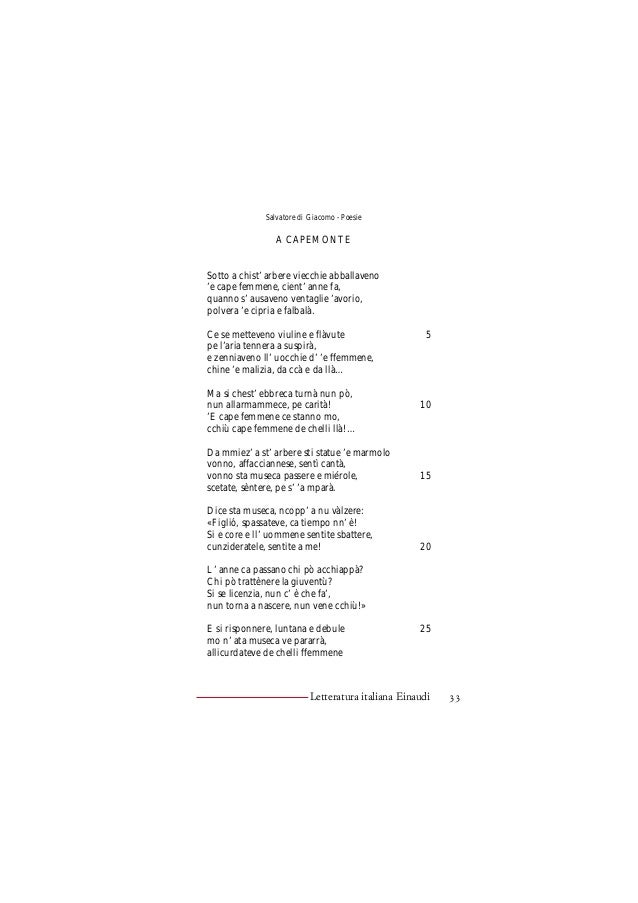 Salvatore Di Giacomo Poesie