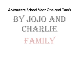 Aokautere School Year One and Two’s By Jojo and Charlie Family 
