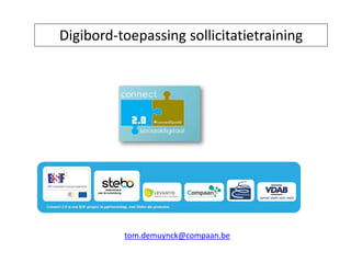 Digibord toepassing sollicitatietraining compaan