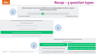 Recap – 3 question types
10/01/18
1
2
3
#digitalcapability http://ji.sc/building-digicap
 