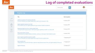 Log of completed evaluations
10/01/18 #digitalcapability http://ji.sc/building-digicap
 