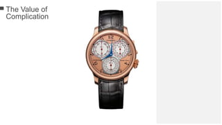 The Value of
Complication
 