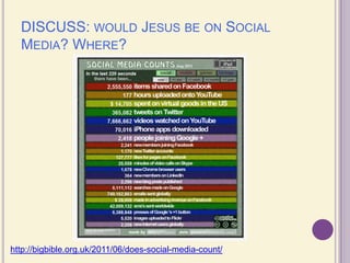 DISCUSS: would Jesus be on Social Media? Where?http://bigbible.org.uk/2011/06/does-social-media-count/