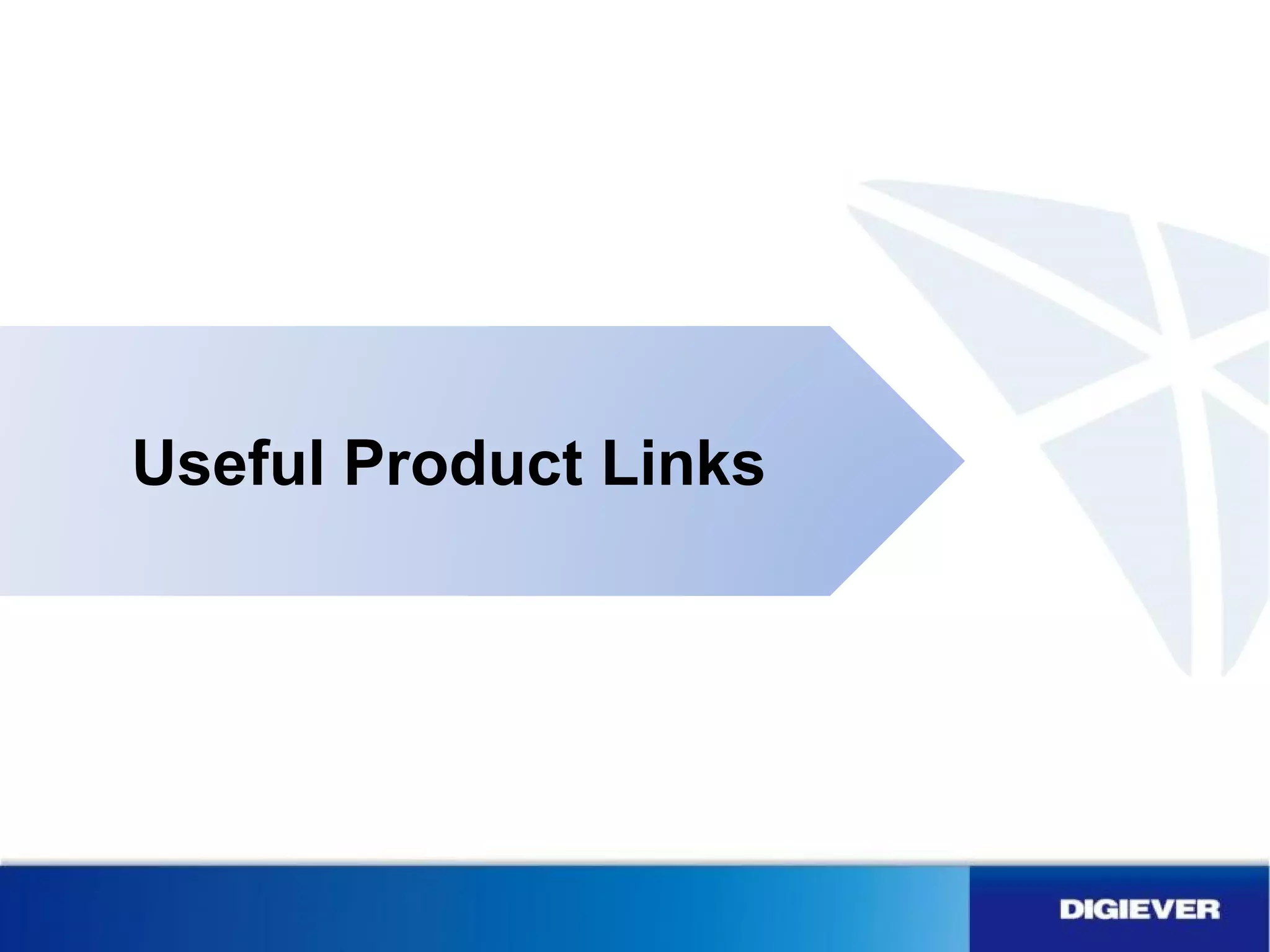 Useful Product Links
 