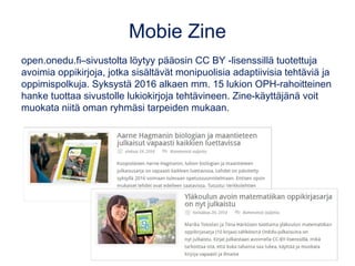 Näin luot julkaisun
1. Kirjaudu
2. Create
3. Valitse kuvamaailma (Use this Art)
ja millaisen julkaisun haluat tehdä.
4. Lisää kuvat ja kirjoita tarina.
5. Luonnos näkyy itselle ja opettajalle.
Julkaistu tarina näkyy myös kaikille
oman luokan jäsenille. Halutessaan
sen voi jakaa linkillä tai upottaa.
 