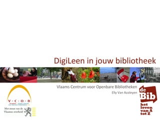 Vlaams Centrum voor Openbare Bibliotheken Elly Van Acoleyen DigiLeen in jouw bibliotheek 