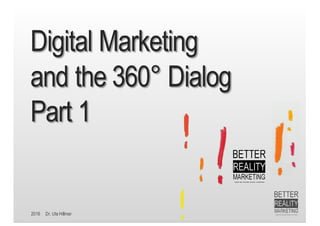 2016 Dr. Ute Hillmer
Digital Marketing
and the 360° Dialog
Part 1
 