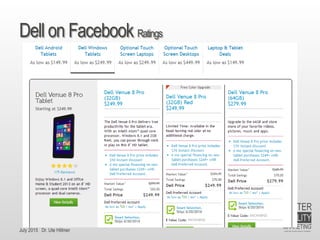 July 2015 Dr. Ute Hillmer
Dell on Facebook Ratings
 