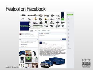 July 2015 Dr. Ute Hillmer
Festool on Facebook
 