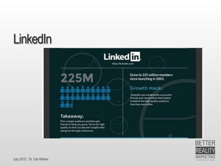 July 2015 Dr. Ute Hillmer
LinkedIn
 