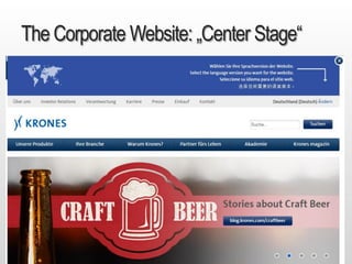 July 2015 Dr. Ute Hillmer
The Corporate Website: „Center Stage“
 