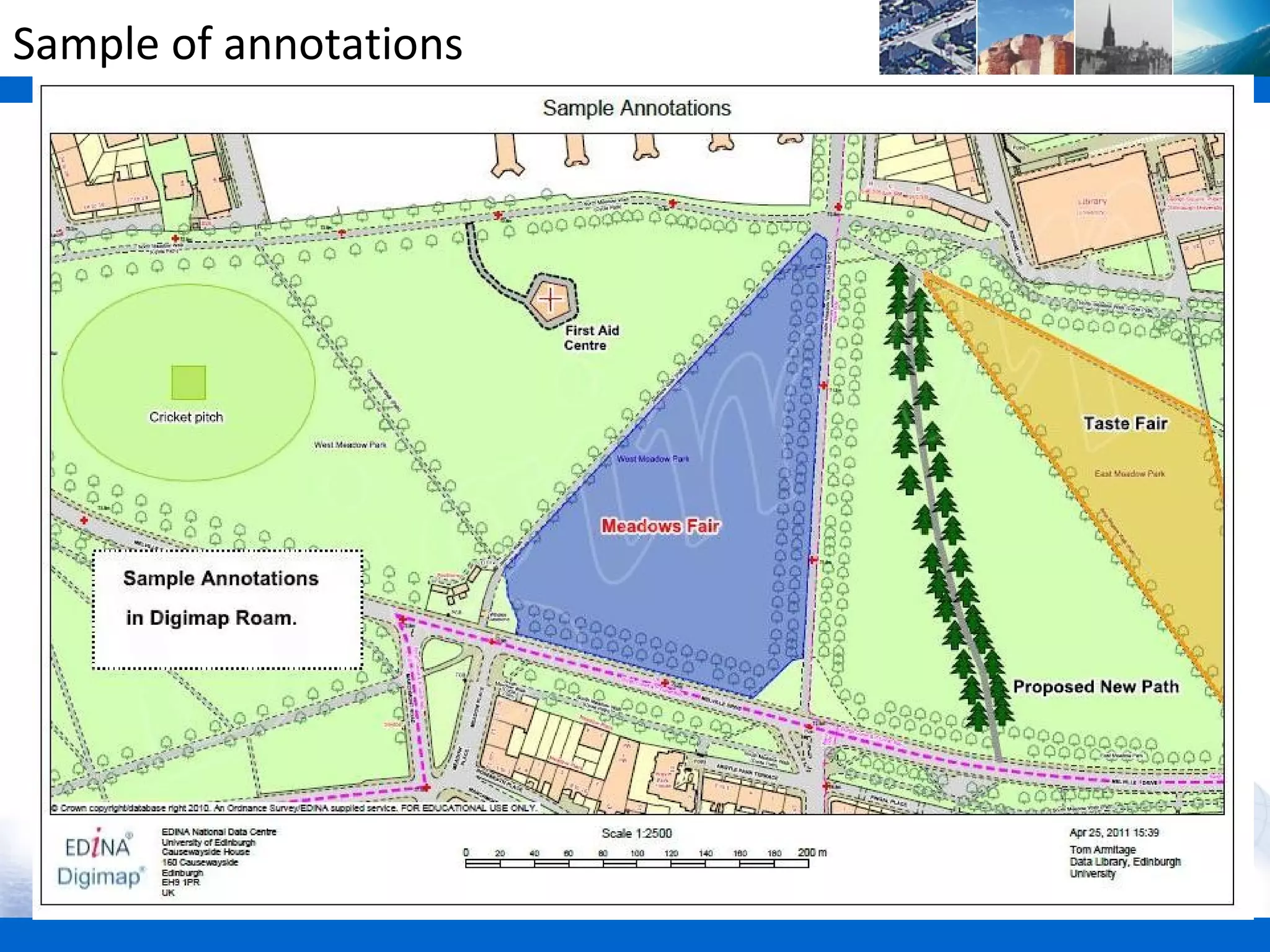 Sample of annotations
 