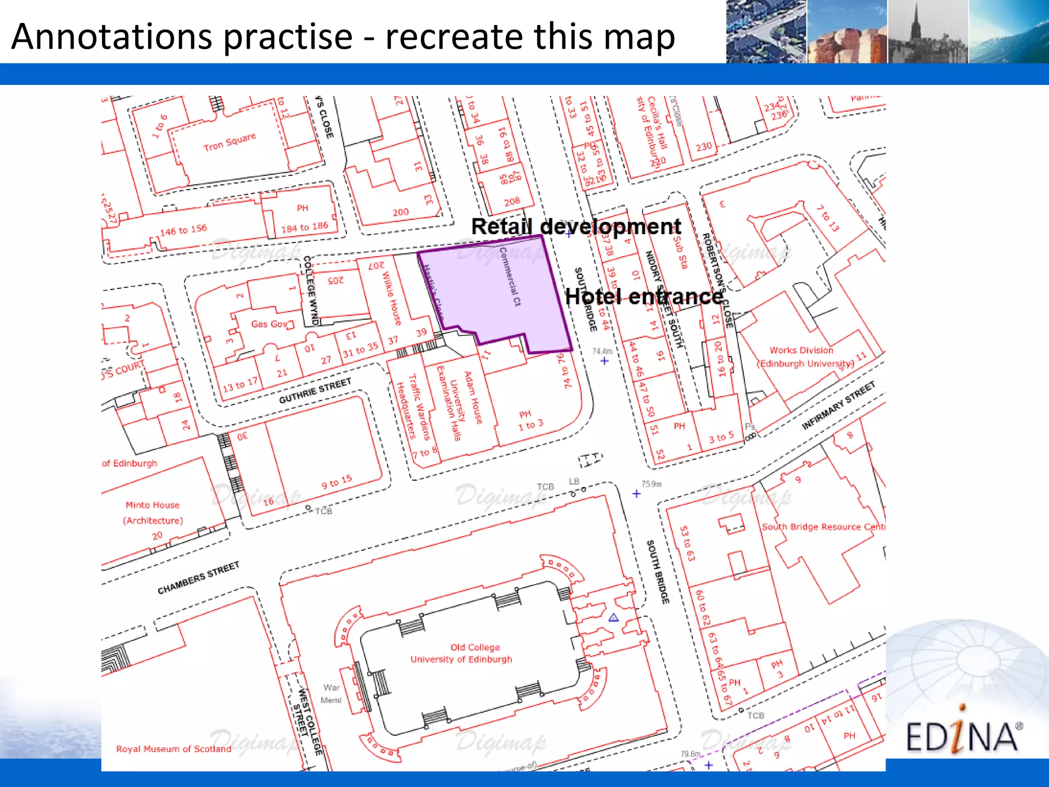 Annotations practise - recreate this map
 