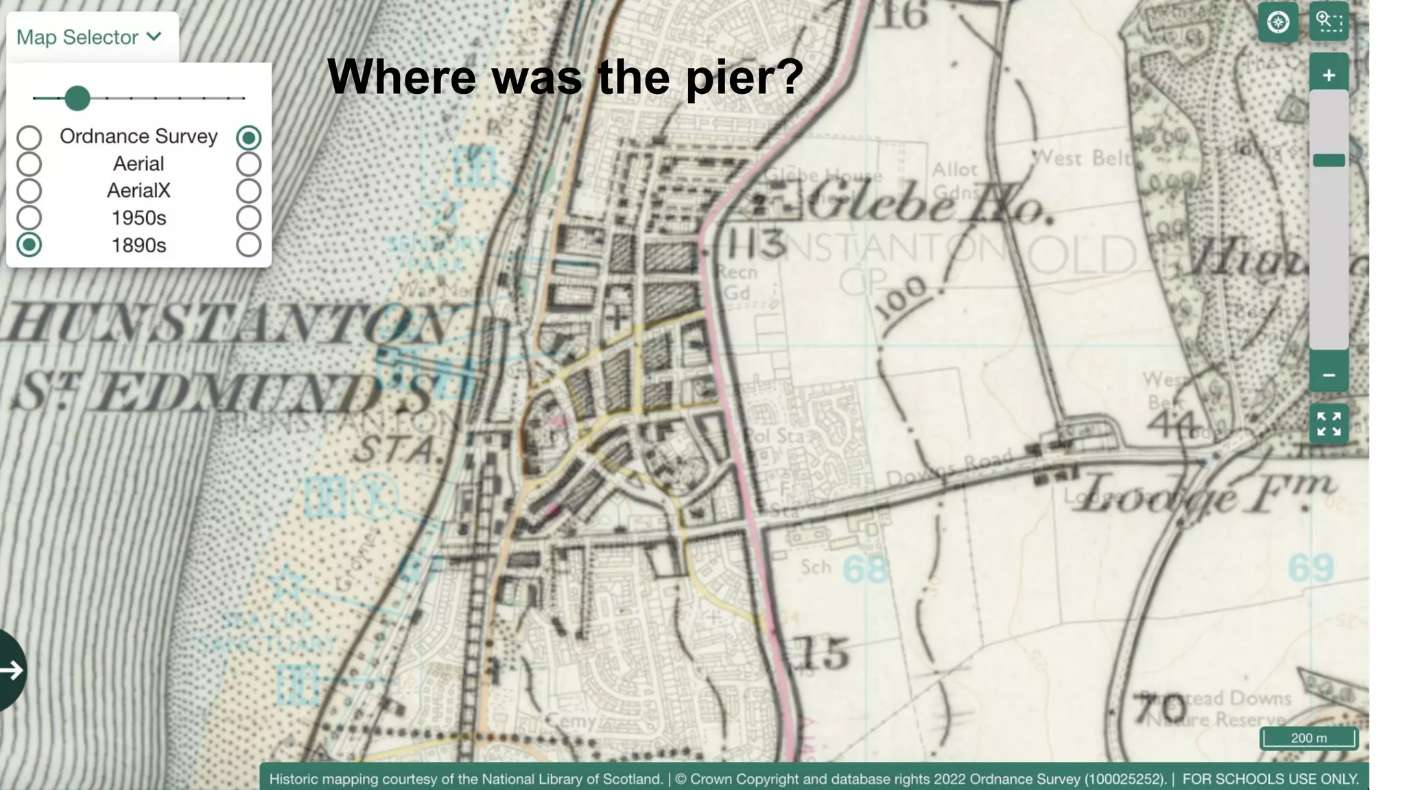 Where was the pier?
 