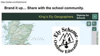 Brand it up… Share with the school community.
https://twitter.com/ElyScheme
 