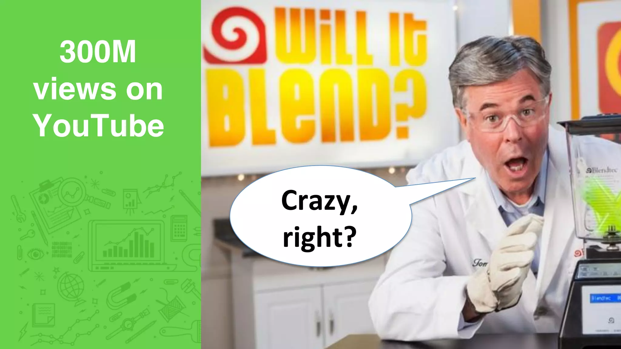 300M
views on
YouTube
Crazy,	
  
right?	
  
 