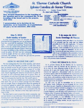 St. Therese Catholic Bulletin - May 9, 2010