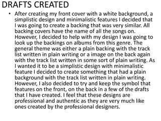 Sample Back Draft Digipak back cover drafting | PPT