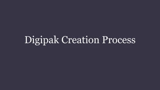 Digipak Creation Process
 