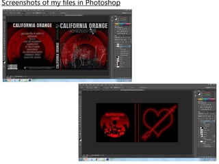 Screenshots of my files in Photoshop
 