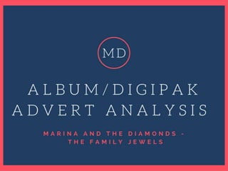 Digipak poster marina and the diamonds