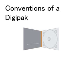Conventions of a
Digipak
 