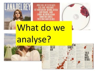 What do we
analyse?
 