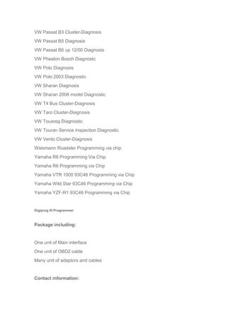 Digiprog iii digiprog 3 odometer programmer with full software | PDF