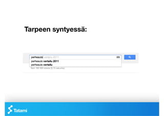 Tarpeen syntyessä:
 