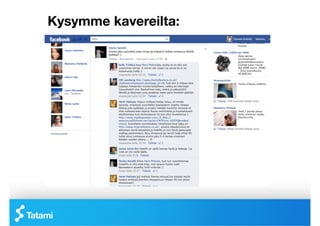 Kysymme kavereilta:
 