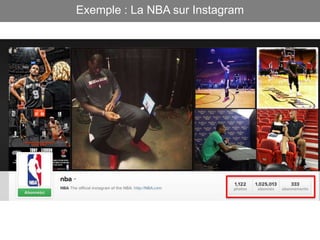 Exemple : La NBA sur Instagram
 