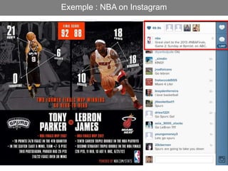 Exemple : NBA on Instagram
 