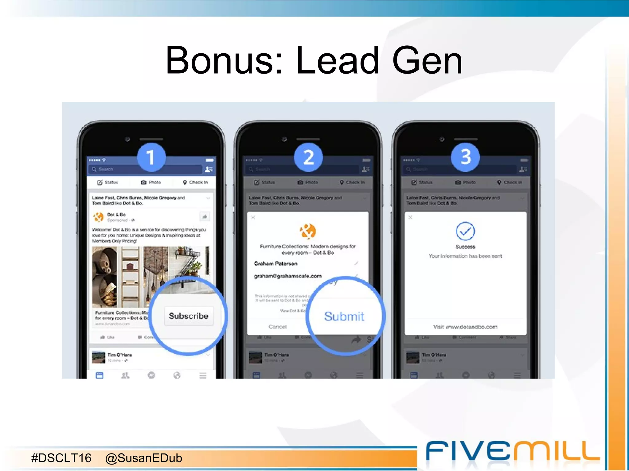 Bonus: Lead Gen
#DSCLT16 @SusanEDub
 