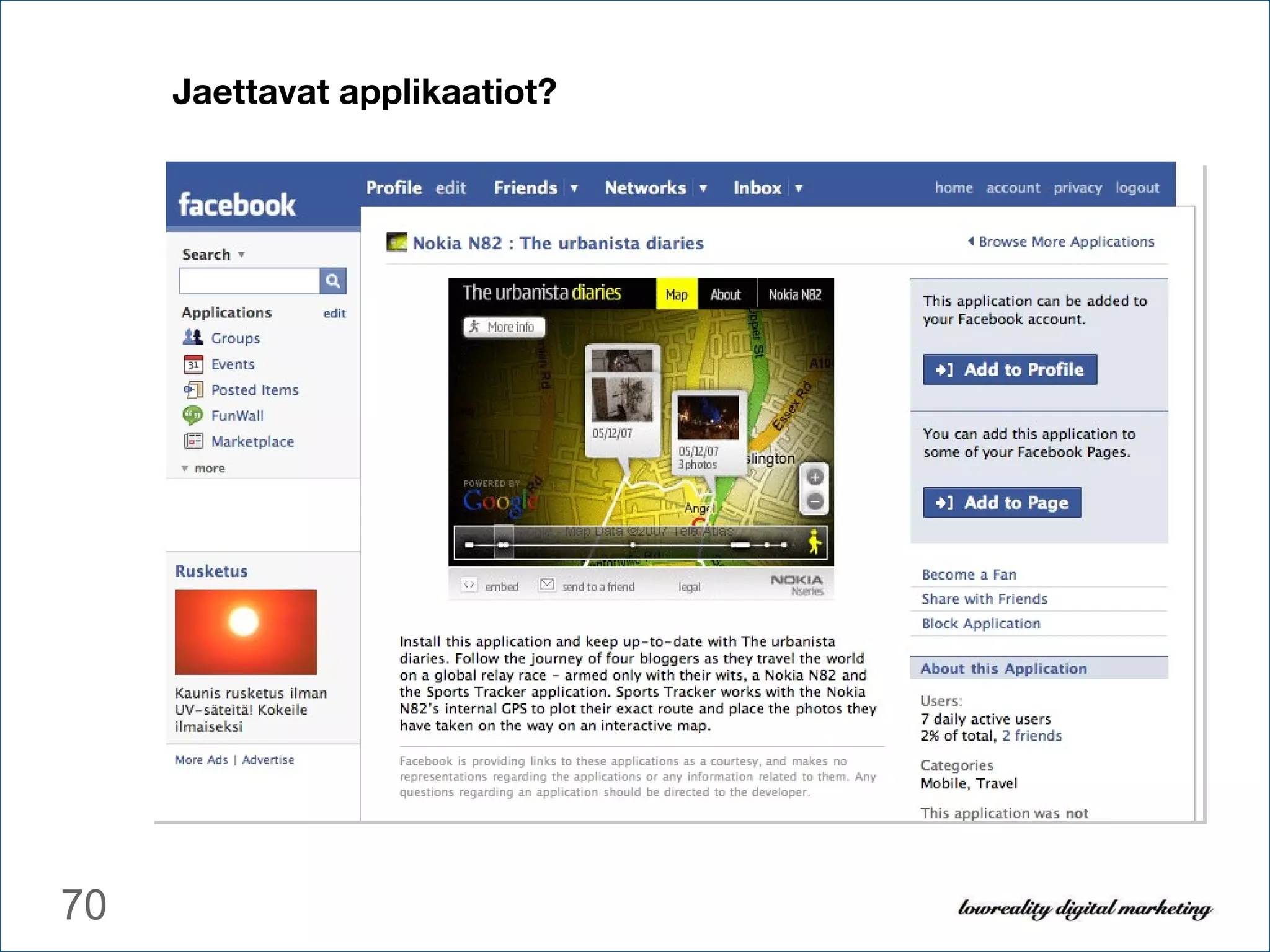 Jaettavat applikaatiot? 