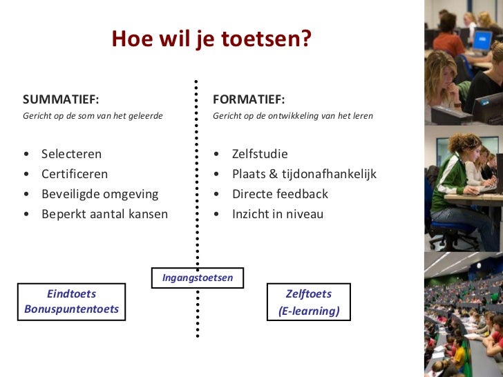Summatief digitaal toetsen van grote groepen studenten