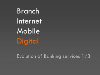 Branch
Internet
Mobile
Digital
Evolution of Banking services 1/3
Alessio Bonetti - @b0n3tt1
 