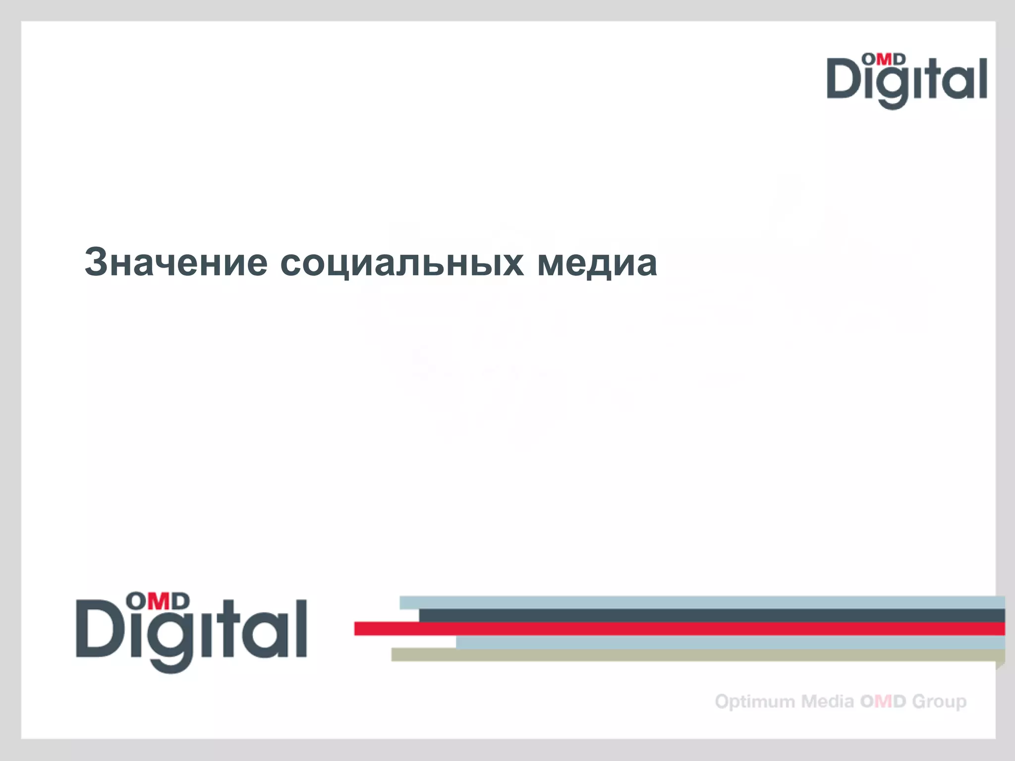 Значение социальных медиа
 